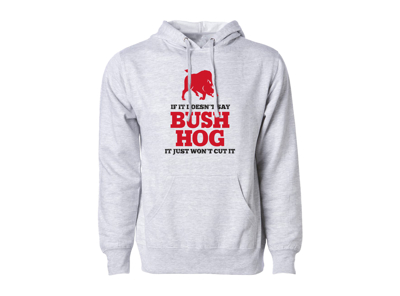 Bush Hog Heather Grey Logo Hoodie