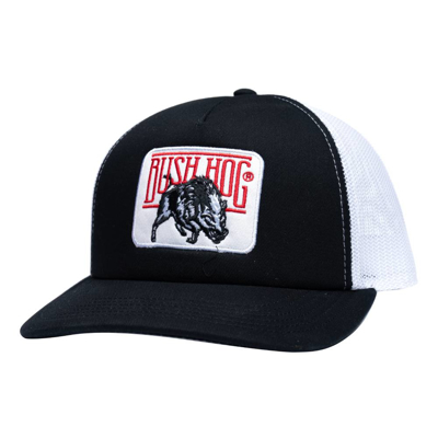 Black Bush Hog trucker with embroidered patch