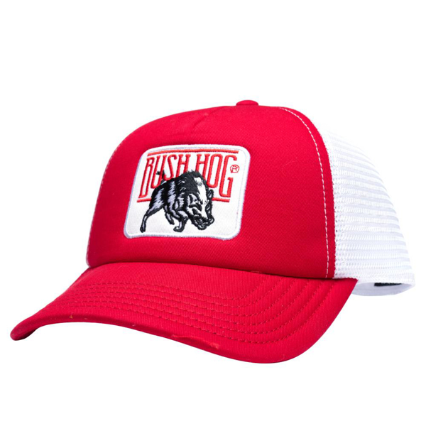 Red/White Foam Trucker with embroidered patch