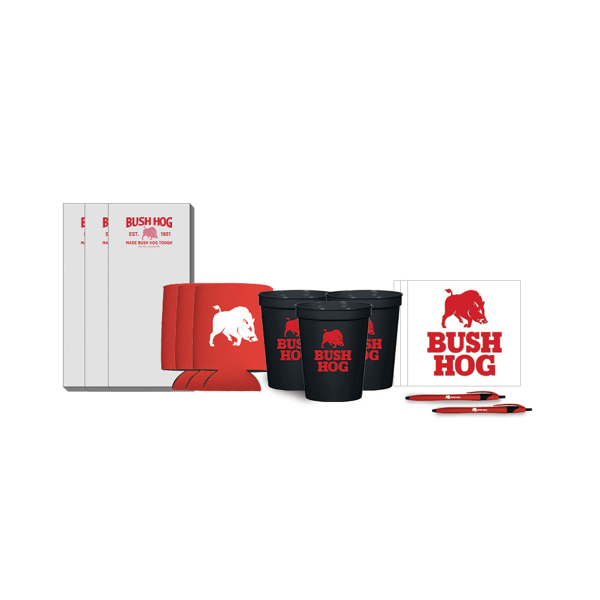 Bush Hog kit with promotional items