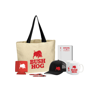 Kit with Promotional Bush Hog Products for dealers