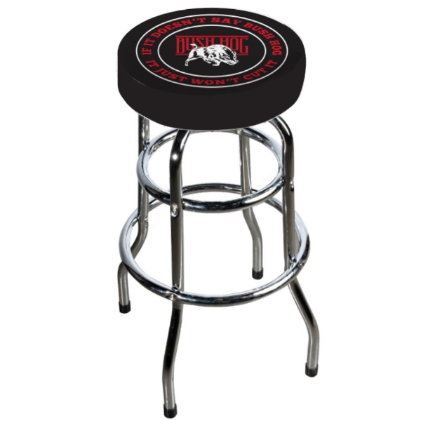 Bush Hog Counter Stool With logo printed on top 