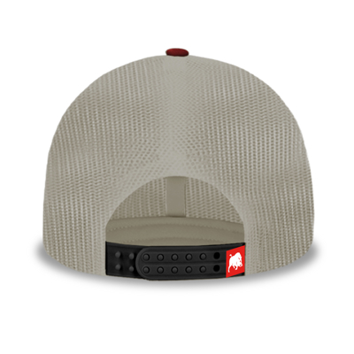 Image of a Mesh Trucker with a Bush Hog logo on it