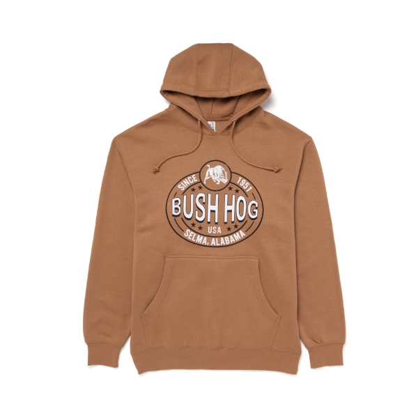 Brown Tan Hoodie - Bush Hog Vintage Logo