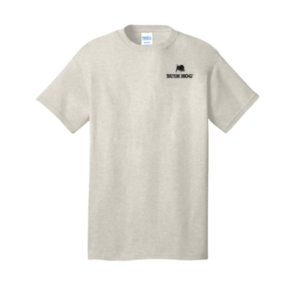 Bush Hog Tee with left chest logo and hog graphic on back